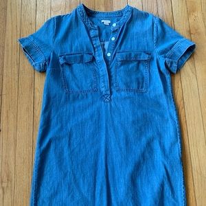J.CREW, Size 4, Chambray Dress, Short Sleeve